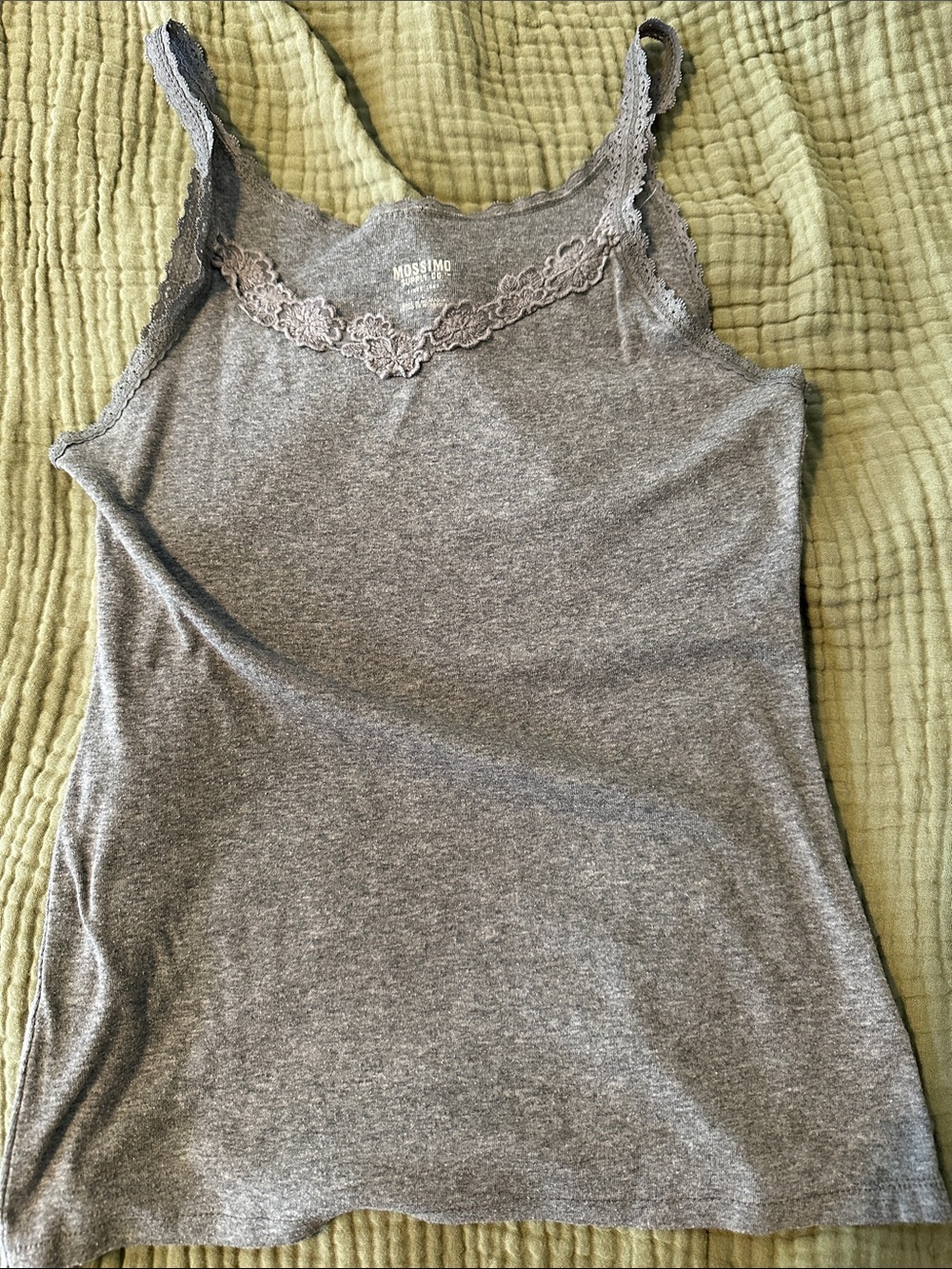 Mossimo Supply Co. Gray Lace-Trim Camisole